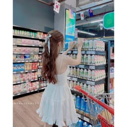 Đầm nữ trắng hai dây cúp ngực dáng xoè - Đầm nữ 2 dây bèo nhún - Đầm hotgirl đũi nhấn ngực 2