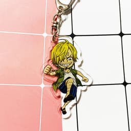 (mua 1 tặng 1) Móc khóa mica in hình anime One Piece Đảo Hải Tặc Sanji hình in 2 mặt 3