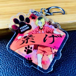 (Mua 1 tặng 1) Móc khóa in hình HAIKYUU!! VUA BÓNG CHUYỀN ver HÌNH THOI anime chibi Mica trong acrylic 7