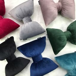 Bộ gối tựa lưng kèm gối tựa đầu ô tô vải nhung cao cấp loại đẹp 5
