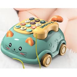 Đồ chơi ô tô điện thoại mèo chạy pin phát nhạc đáng yêu cho bé - ĐTM 8
