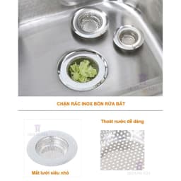 Nắp bịt cống thoát sàn nhà tắm bằng lưới inox thoát nhanh, chặn tóc, lọc rác, chống tắc hiệu quả 2