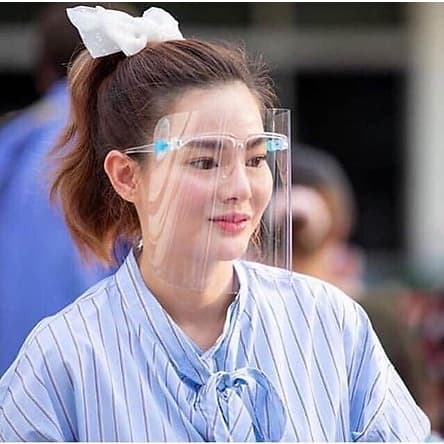 Kính Kiếng chắn giọt bắn chống bụi face shield hàng cao cấp - mặt gương trong suốt
