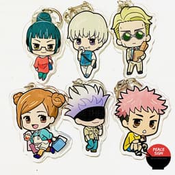 (mua 1 tặng 1) Móc khóa JUJUTSU KAISEN ver DẠO PHỐ Chú Thuật Hồi Chiến anime chibi Mica trong Acrylic 1