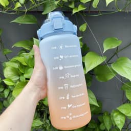 Bình Đựng Nước Nhựa An Toàn 2L Dễ Thương Có Vạch Báo Giờ Uống Nước 2
