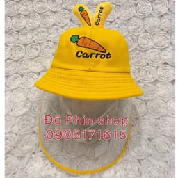 [Bé 2-6 tuổi] Mũ bucket vành chống giọt bắn trẻ em, vòng đầu 51cm, tấm chắn có thể tháo rời, chất mát, có dây quai nón 4