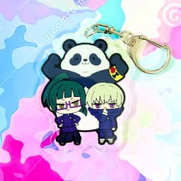 (mua 1 tặng 1) ( Mica trong acrylic ) Móc khóa JUJUTSU KAISEN Chú Thuật Hồi Chiến ver VIỀN ĐEN anime chibi xinh xắn 4