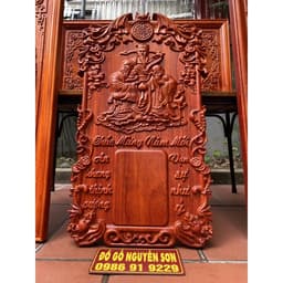 Tranh đốc lịch gỗ hương cao cấp,thuận buồm xuôi gió,tam đa,di lặc kích thước 40*70,dày3cm 2