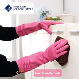 Găng tay cao su Scotch Brite 3M cao su thiên nhiên an toàn cho da có móc treo rửa chén bát. 3