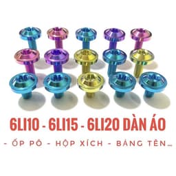 (Mua từ 2) ỐC TITAN 6li15 6li20 DÙ TO DÀY GẮN DÀN ÁO , DÈ TRƯỚC SAU , ỐP PÔ , HỘP XÍCH XE MÁY 6