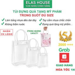 Túi trong suốt túi nhựa trong suốt đựng quà tặng, túi xách nhựa pvc đựng quà tặng tết sinh nhật giáng sinh 1