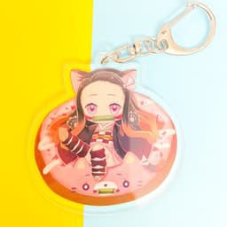 (mua 1 tặng 1) ( Mica ) Móc khóa KIMETSU NO YAIBA THANH GƯƠM DIỆT QUỶ VER PHAO BƠI quà tặng dễ thương 5