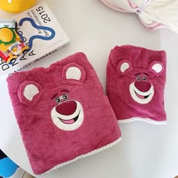 SÉT KHĂN MẶT + KHĂN TẮM GẤU LOTSO DÂU TÂY DISNEY XINH ƠI LÀ XINH 3