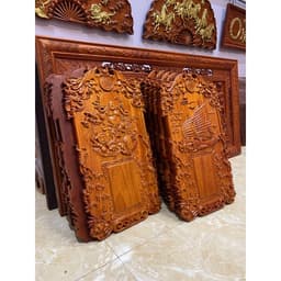 Tranh đốc lịch gỗ hương cao cấp,thuận buồm xuôi gió,tam đa,di lặc kích thước 40*70,dày3cm 6