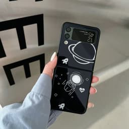 [CÓ SẴN] Ốp Samsung Z Flip 3 - ZFlip3 5G họa tiết phi hành gia - vũ trụ phủ bóng xinh xắn đáng yêu 5