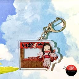 (mua 1 tặng 1) ( Mica trong acrylic ) Móc khóa KIMETSU NO YAIBA ver HỘI CHỢ anime chibi game xinh xắn 5