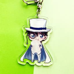 (mua 1 tặng 1) ( Mica trong acrylic) Móc khóa Conan Thám tử lừng danh Kid ver eat in hình anime chibi 3