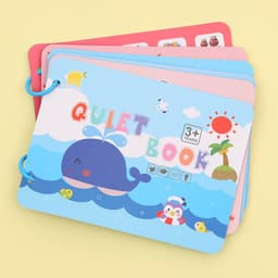 Học liệu bóc dán Montessori 10 trang cho bé, đồ chơi bảng bận rộn quiet book tiếng Anh 4