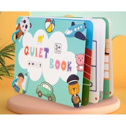 Học liệu bóc dán Montessori 10 trang cho bé, đồ chơi bảng bận rộn quiet book tiếng Anh 2