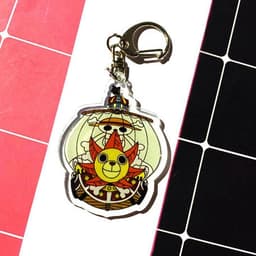 (mua 1 tặng 1) Móc khóa One piece Thuyền Sunny Mũ rơm skin mica trong acrylic chibi anime cute quà tặng dễ thương 2