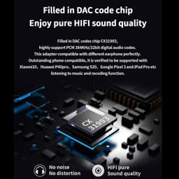 Jcally JM7 JM7L USB TypeC cáp âm thanh kỹ thuật số 3,5mm DAC CX31993 Adapter Giải mã Amp 5