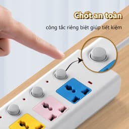 Ổ Cắm Điện USB Đa Năng Cao Cấp Chống Giật, 2 Cổng Cắm USB Có Chốt An Toàn Tiện Dụng 4