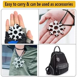 Cờ Lê Bông Tuyết 18 trong 1 Cao Cấp - Dụng Cụ Mở Khóa Chai Đa Năng, EDC Cá Nhân, Cờ Lê Vặn Ốc Mô-men Xoắn Cao | Chất Liệ 6