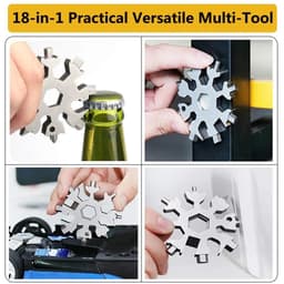 Cờ Lê Bông Tuyết 18 trong 1 Cao Cấp - Dụng Cụ Mở Khóa Chai Đa Năng, EDC Cá Nhân, Cờ Lê Vặn Ốc Mô-men Xoắn Cao | Chất Liệ 2