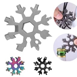 Cờ Lê Bông Tuyết 18 trong 1 Cao Cấp - Dụng Cụ Mở Khóa Chai Đa Năng, EDC Cá Nhân, Cờ Lê Vặn Ốc Mô-men Xoắn Cao | Chất Liệ 1