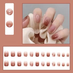 24 miếng [Miễn phí keo] Bộ móng giả form vừa xinh, cute cho các nàng dễ mang, đi học đi làm đều tiện 3