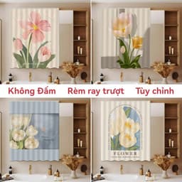 Rèm trang trí gương, Rèm ngắn tủ, chặn trượt, Kệ phòng tắm Rèm bụi, Hoa. Chặn máng xối, không dụng cụ, không khoan, có đường ray trượt. 1