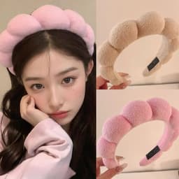 Bờm tóc Thời Trang Hàn Quốc Mềm Xốp Cao Đám Mây Băng Đô Quấn Tóc Phụ Kiện Tóc 9