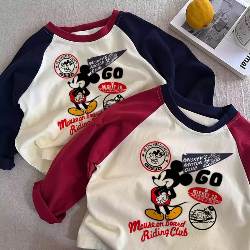 Cotton Nguyên Chất Trẻ Em Áo Thun Dài Tay Cho Bé 2026summer Mới Họa Tiết Hoạt Hình Thường Ngày Cổ Tròn Bé Trai Bé Gái Trẻ Em Áo