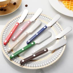Đinh Tán Kẹp Tay Cầm Bơ Dao Thép Không Gỉ 304 Bơ Dao Bánh Mì Chocolate Mứt Smear Phương Tây Món Tráng Miệng Dao 1