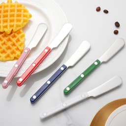 Đinh Tán Kẹp Tay Cầm Bơ Dao Thép Không Gỉ 304 Bơ Dao Bánh Mì Chocolate Mứt Smear Phương Tây Món Tráng Miệng Dao 4