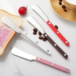 Đinh Tán Kẹp Tay Cầm Bơ Dao Thép Không Gỉ 304 Bơ Dao Bánh Mì Chocolate Mứt Smear Phương Tây Món Tráng Miệng Dao 3