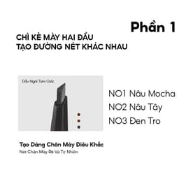 COLORKEY Bút Chì Kẻ Lông Mày Thiết Kế Hai Đầu Chống Mồ Hôi Tiện Lợi 2