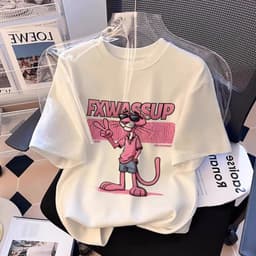 【HÀNG CÓ SẴN x GIAO 3 NGÀY】Áo thun NASA form rộng - Họa tiết Pink Panther - Phong cách US streetwear 1
