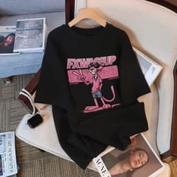 【HÀNG CÓ SẴN x GIAO 3 NGÀY】Áo thun NASA form rộng - Họa tiết Pink Panther - Phong cách US streetwear 2