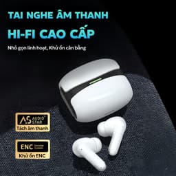 X6 Mới Nhất ENC Tai Nghe [2 Quà tặng] 1 Nhãn dán hoạt hình+1 Bao tay chơi game, Thiết kế viên nang không gian, Âm thanh nổi cấp độ HiFi, Mic tích hợp chống nước IPX5, Giảm tiếng ồn 5