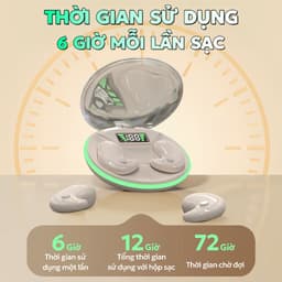 KY X66 Mới Nhất Tai Nhe Ngủ [2 Quà tặng] 1 Nhãn dán hoạt hình+1 Bao tay chơi game, Âm thanh nổi mức HiFi, Thiết kế chói sáng trong suốt, Chống nước IPX5, Giảm tiếng ồn ANC, Màn Hình Kỹ Thuật Số Thông Minh 5