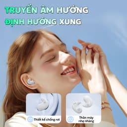 KY X66 Mới Nhất Tai Nhe Ngủ [2 Quà tặng] 1 Nhãn dán hoạt hình+1 Bao tay chơi game, Âm thanh nổi mức HiFi, Thiết kế chói sáng trong suốt, Chống nước IPX5, Giảm tiếng ồn ANC, Màn Hình Kỹ Thuật Số Thông Minh 9