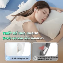 KY X66 Mới Nhất Tai Nhe Ngủ [2 Quà tặng] 1 Nhãn dán hoạt hình+1 Bao tay chơi game, Âm thanh nổi mức HiFi, Thiết kế chói sáng trong suốt, Chống nước IPX5, Giảm tiếng ồn ANC, Màn Hình Kỹ Thuật Số Thông Minh 4