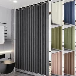 Rèm tắm từ tính có thể gập lại Rèm bồn tắm chống nước với 14 móc Bộ chia phòng riêng tư Hiện đại cho phòng tắm 1