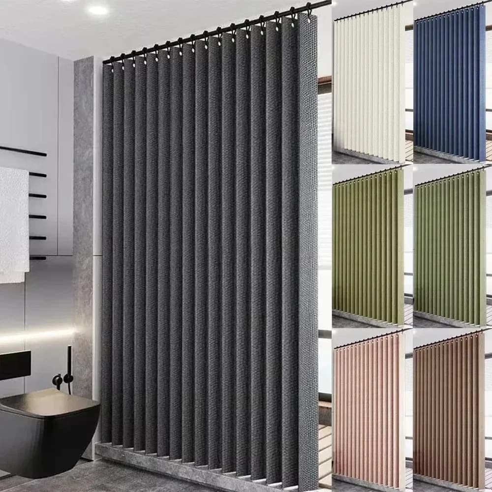 Rèm tắm từ tính có thể gập lại Rèm bồn tắm chống nước với 14 móc Bộ chia phòng riêng tư Hiện đại cho phòng tắm