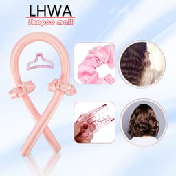 Bộ 3 Món Uốn Tóc Không Nhiệt LHWA  Gồm 1 Kẹp + 2 Dây Chun + 1Thanh Dài Vải Mềm 1