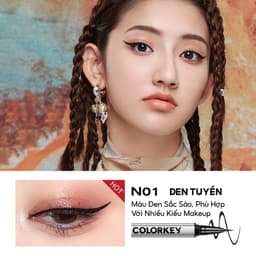 Bút Kẻ Mắt Nước Siêu Mảnh COLORKEY Chống Nước, Không Lem Trôi 0.5ml 4