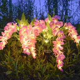 Đèn Led năng lượng mặt trời Wisteria Lantern Đèn sàn chống nước ngoài trời Đèn bãi cỏ năng lượng mặt trời Sân vườn trang trí Mô phỏng Hoa 2