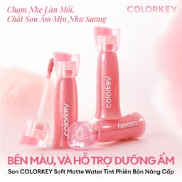 [LIVE - MUA 1 TẶNG 4] Son COLORKEY Watery Tint Phiên Bản Mới - Bền Màu Lâu Trôi, Dưỡng Ẩm Nhẹ Môi, Không Dính Cốc 2.5g 2