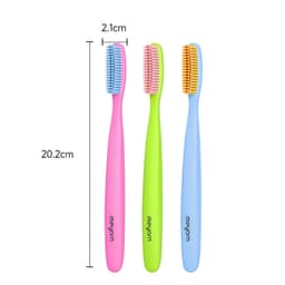 Bàn chải đánh răng dài đầu có lông mềm và tay cầm thoải mái 9